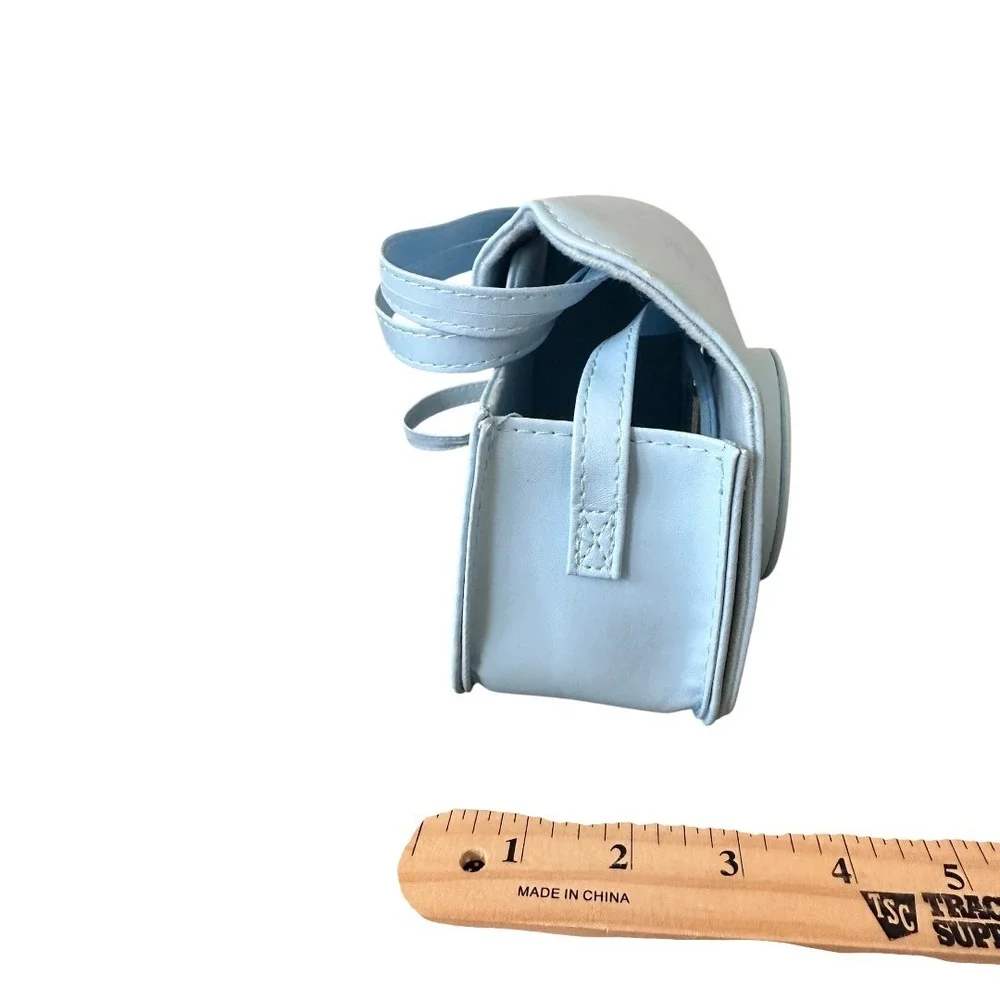 Fujifilm Instax Mini Camera Case‎ Light Blue Synthetic Leather Crossbody Strap